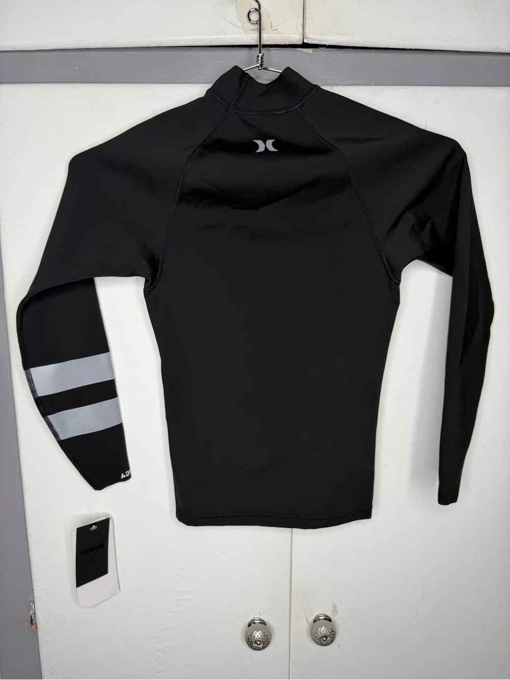 Hurley Men's Men's Advantage Plus 1/1 Jacket Swim Wet Rash Guard XS Black NWT